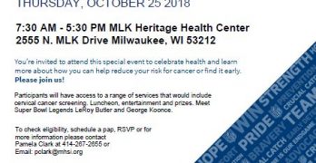 Milwaukee Health Services, Inc. to Offer Crucial Catch – Intercept Cancer Event
