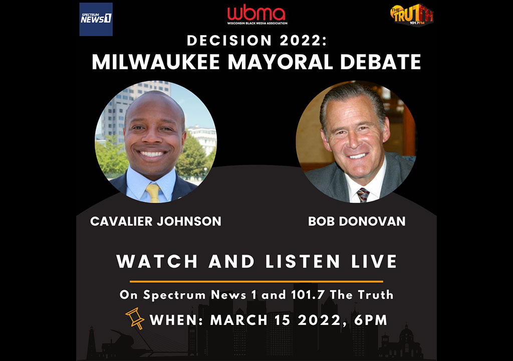 TOMORROW: Acting Milwaukee Mayor Johnson, Former Alderman Donovan to Meet in Milwaukee Mayoral Debate March 15th